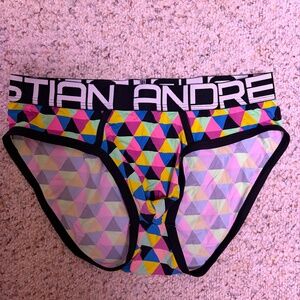Andrew Christian SM Geometric Triangle Print Brief